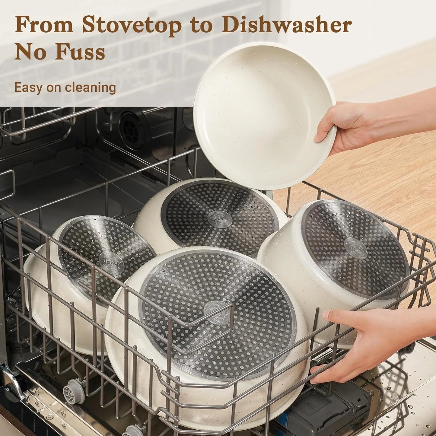 SmartCook 15-Piece Space-Saving Nonstick Pots & Pans Set with Removable Handles 🥘