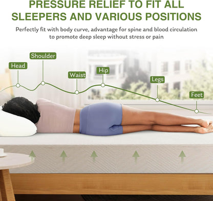 🛏️ EGOHOME Premium Memory Foam Mattress – 10-Inch CertiPUR-US Certified for Ultimate Comfort & Support 💫