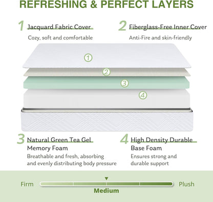 🛏️ EGOHOME Premium Memory Foam Mattress – 10-Inch CertiPUR-US Certified for Ultimate Comfort & Support 💫